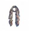 Premium Tribal Paisley Floral Print Frayed Edge Scarf Shawl Wrap - Diff Colors - Navy - CA12LR8UMIZ