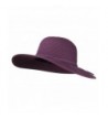 Paper Braid Flat Brim Self Tie Hat - Purple W26S25B - CS11D3H50R7