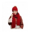 Fantastic Zone Winter Warm Knitted Women Fashion Scarf and Beanie Hat Set - Red - CT188ZH4M97