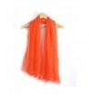 Women Multiuse Beachwear in Solid Color Stylish Wrap Skirt Elegant Shawl Bandana - Orange - CI185GU0IAA