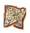 Clothink Women's 100% Mulberry Silk Graphic Print Kerchief Neck Square Scarves - Pattern-2 - CU182ZAG0HO