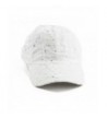 Aesthetinc Rhinestone Glitter Sequin Baseball Cap Hat Adjustable - White - CA11WG9RIJV