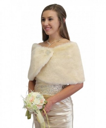 Tion Bridal Womens Faux Champagne in Wraps & Pashminas