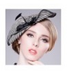 Hibelief Women Striped Fascinator Wedding in Women's Sun Hats