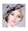 Hibelief Women Striped Fascinator Wedding in Women's Sun Hats