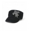 Women's Rhinestone Washed Army Cap - CG11B3A7TQP