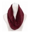 SPRING SALE Lush Faux Fur Infinity Scarf Easter Gift Idea for Women (ASSORTED COLORS) - Burgundy - CG187AU3IYG