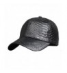 Pu Adjustable Baseball Cap Women Men Unisex Glossy Snake Skin Structured Caps Hat - CC18530R6XL