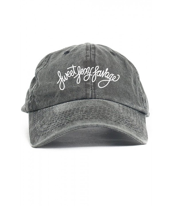 Sweet Sexy Savage Unstructured Baseball Dad Hat New - Black Denim - CF12NAHT7R1