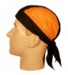 Skull Cap Biker Caps Headwraps Doo Rags - Orange/Black Air Flow - CC12ELHOZMX