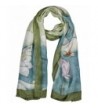 Invisible World Women's 100% Silk Hand Painted Scarf Dragonfly and Lotus - CC11L7QINJX