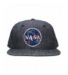 Washed Denim NASA Meatball Space Logo Patch Snapback Cap - Blu - C812ITQYHN9
