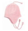 District Men's Knit Hat with Ear Flaps - Light Pink - CQ11QDS1M3J