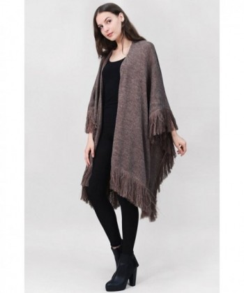 ScarvesMe Heathered Ruana Soft Fringe