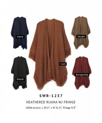 ScarvesMe Heathered Ruana Soft Fringe in Wraps & Pashminas