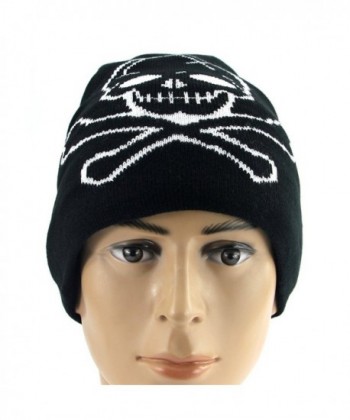 Vakabva Crossbones Beanie Knitted Running in Men's Skullies & Beanies