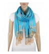 Achillea Floral Reversible Pashmina Turquoise