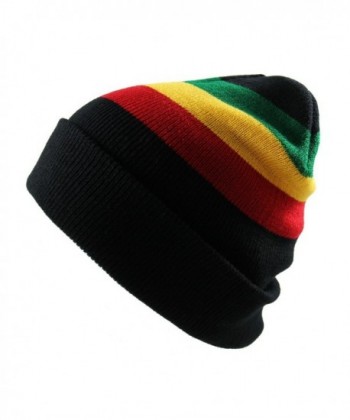 Men's Rasta Long Beanie Black - CA11VV2S2J9