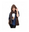 Winter Warm Soft Hooded Scarf Headscarf Neckwarmer Hoods Hat - Dark Brown - CY186XW44UC