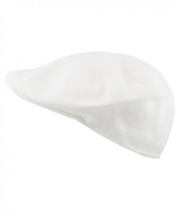 The Hat Depot 300N1873 Classic Ivy Driver Cabbie Mesh Newsboy Hat-3colors - White - CH125QAJ5VJ