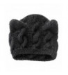 Women Knit Faux Beanie Ears in Women's Skullies & Beanies