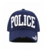 The Hat Depot 1100POLICE Police Logo Adjustable Cap - Navy White - CA126FJGOTH