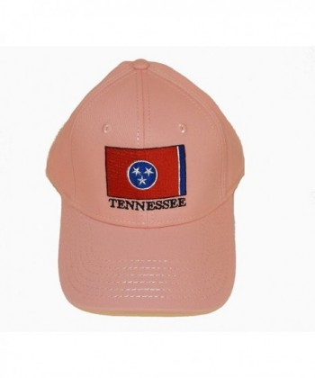 Belong Clothing Colorado- Texas and Tennessee State Flag Hats - Tennessee Flag on Pink - C71281BQWPD