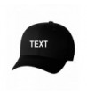 Flexfit Custom Name Embroidered 5001 V-Flex Twill Fitted Baseball Cap - Black - CH186M8OIQ2