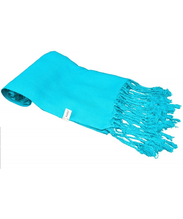 Pashmina Scarf Shawl Wrap Throw Turquoise - C2114YG0VX9