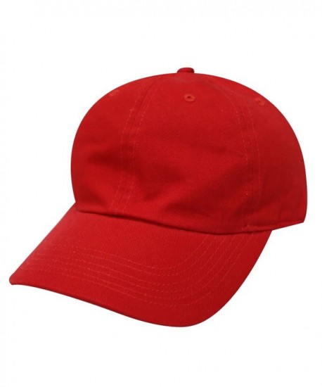 City Hunter C104 Cotton Baseball Caps - 16 Colors - Red - CQ12H72MO1N