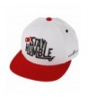 Flat Fitty "Can't Stay Humble" Snapback Cap - White- Red - C711KK53YT1