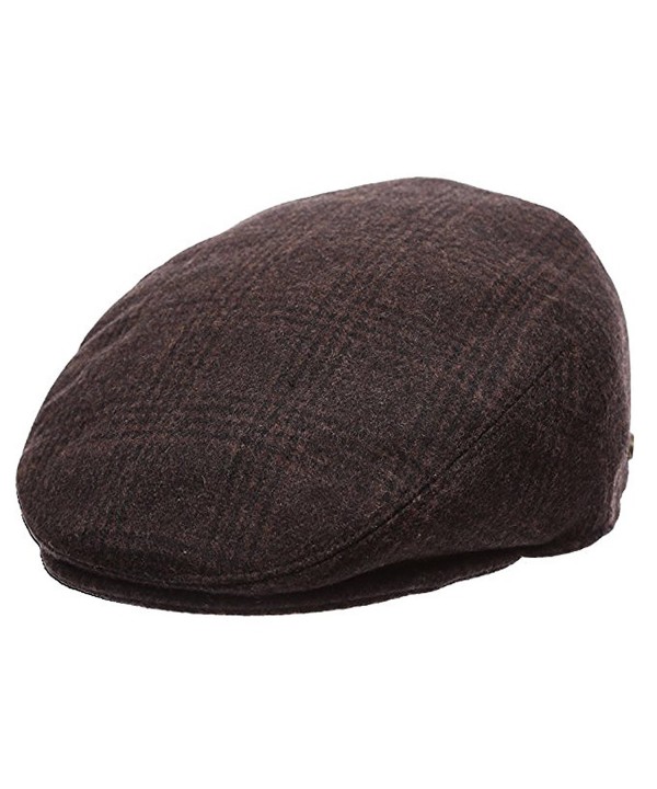 Epoch Men's Classic newsboy Cap- Flat IVY Hat- Snap Brim Herringbone Tweed Cap - 1930-brown - C512N36H5J4