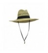 Men's Straw Outback Lifeguard Sun Hat with Wide Brim - CE11YJPUFB3