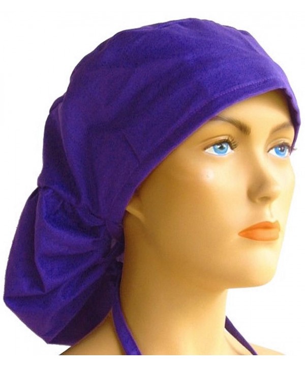 Big Hair Women's Medical Scrub Caps - Purple - CV12LL0CPST