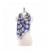 Sundayrose Women's Daisy Flower Floral Scarves Wrap Shawl - Blue - CP17X3OK7O5