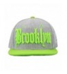 The Hat Depot 1300DHGBKN Designed Heather Grey Brooklyn Snapback Cap - Lime2 - CB12DQQI0NZ