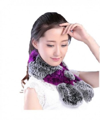 Venusfur Womens Rabbit Collar Winter in Fashion Scarves