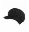 Dahlia Women's Angora Newsboy Cap Hat - Faux Pearl Accent - Dual Layer - Black - CR11Q68MO4H