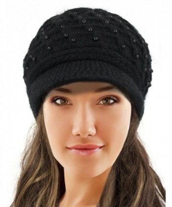 Dahlia Womens Angora Newsboy Cap in Women's Newsboy Caps