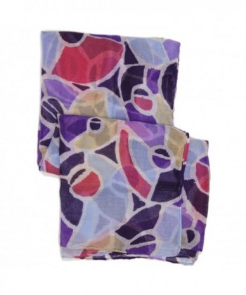 Bucasi Mosaic Print Scarf Purple