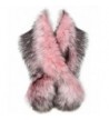 BABEYOND Womens Faux Fur Collar Shawl Faux Fur Scarf Wrap Evening Cape for Winter Coat 47.2" - Pink - C6187Q95IQ9