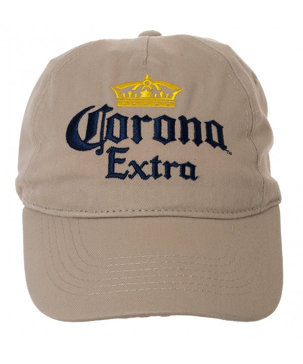 Artisan Owl Officially Licensed Corona Embroidered Logo Baseball Cap - Tan - C81838RGOUY