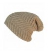 Headchange Ribbed Slouch Knit Beanie Reverse-able Oversize Cap - Cream - CL11W6GSXE3