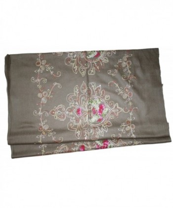 Ted Jack Classic Embroidered Pashmina in Wraps & Pashminas