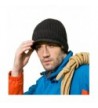 Home Prefer Men's Outdoor newsboy Hat Winter Warm Thick Knit Beanie Cap With Visor - Dark Gray - CT126Z654E1