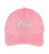 Trendy Apparel Shop Ohio State Embroidered Low Profile Adjustable Cotton Cap - Pink - C912IZJW2WN