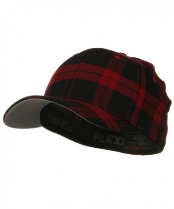 Flexifit Tartan Plaid Cap - Black Red W32S66D - CF1173OY1J9