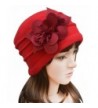 Flower Trimmed Womens Crochet A123 in Women's Berets