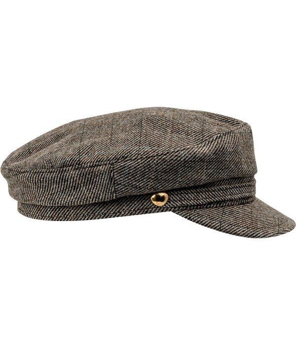 Warm Wool Blend Petersham Fiddler Cap - Multicoloured Check - CU11AUZRK9F