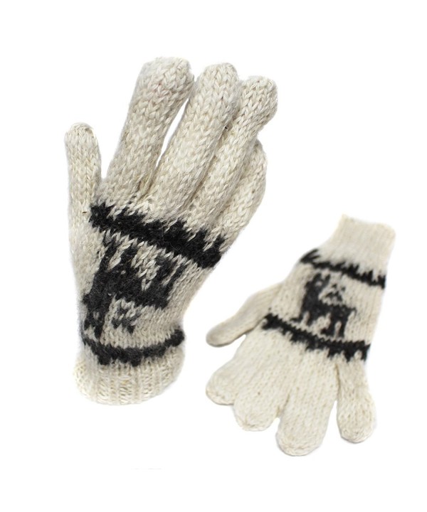 GLOVES Alpaca Rustic 100% natural colors Incaico made in PERU - White - CT188GYXE0U